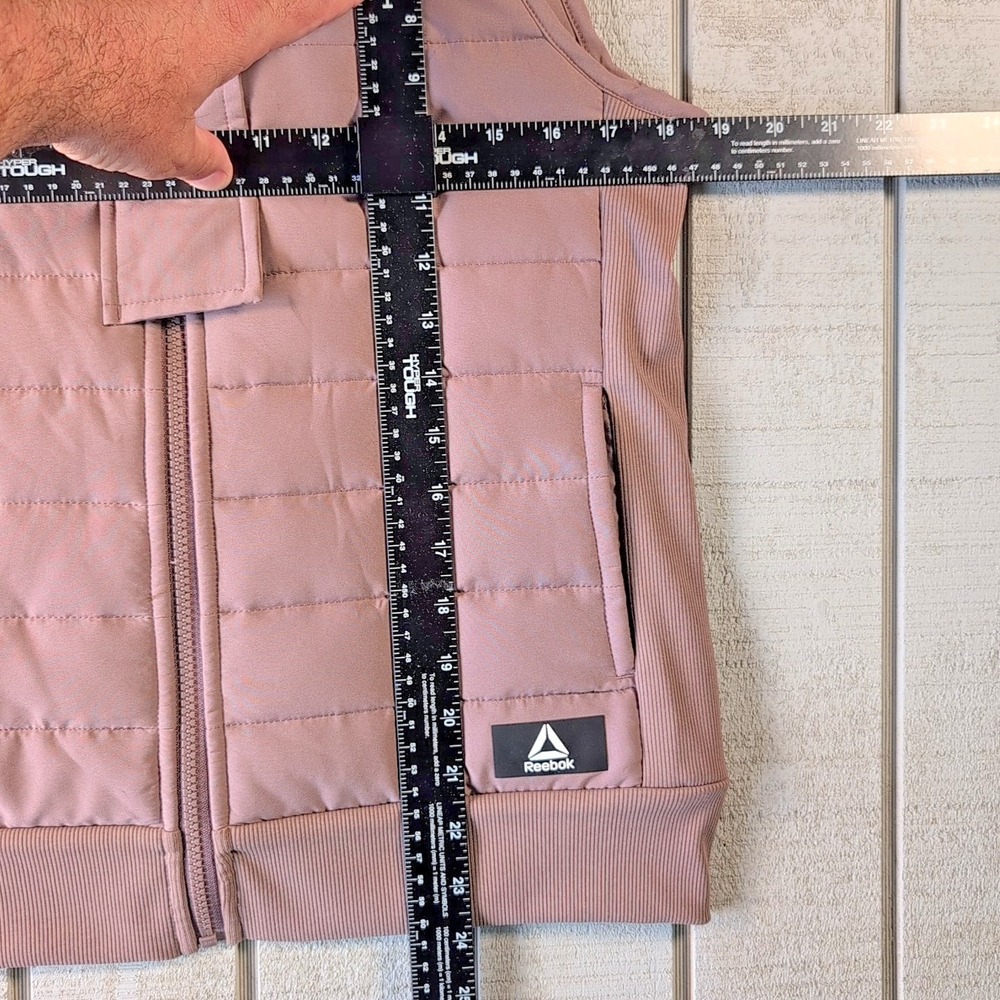 Reebok Puffer Vest Women's S Petite Brown Quilted Insulated Sleeveless - Jacket - Picture 3 of 8